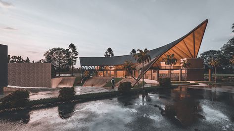 Neo Vernacular Rest Area :: Behance Neo Vernacular Architecture, Rest Area, Vernacular Architecture, Arch, Branding, Illustrations, Architecture, Design, Logos