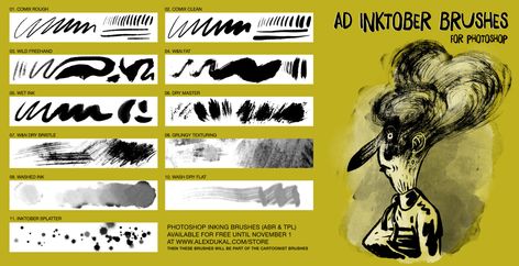 INK brushes for Photoshop [FREE and Premium] – BrushWarriors Photoshop Brushes Free Download, Watercolor Brushes Photoshop, Brush Photoshop, Brushes For Photoshop, Photoshop Brush Set, Drawing Help, Sketch Photoshop, Photoshop Brushes Free, Photoshop Video