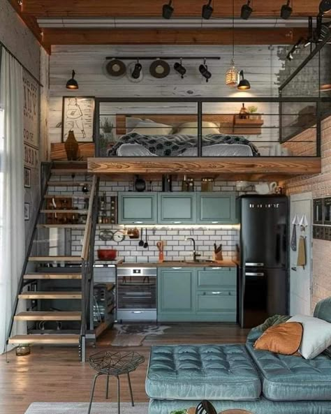 Loft House Exterior, Stable Conversion, Maximizing Small Spaces, Studio Suite, Tiny Loft, A Frames, Loft House Design, Mini Loft, Tiny House Loft