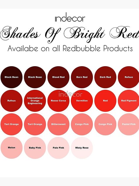 Red Colour Platette, Light Red Paint Colors, Types Of Red Color, Shades Of Red Color Palette, Ramadan Board, Color Palette Shades, Shades Of Red Color, Red Solid Color, Light Red Color