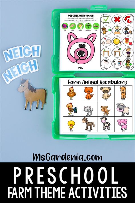 Farm theme preschool activities Preschool Farm Theme Activities, Farm Theme Activities, Preschool Farm Theme, Farm Theme Preschool Activities, Themed Lesson Plans, Farm Activities Preschool, Activities For Speech Therapy, Preschool Farm, Farm Theme Preschool