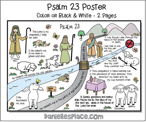 23rd Psalm Crafts For Kids, Psalm 23 Activities For Kids, Psalm 23 Craft, Prayer Night, Free Sunday School Lessons, Sabbath School, Childrens Sermons, Valentine Centerpieces, Learning Games For Kids