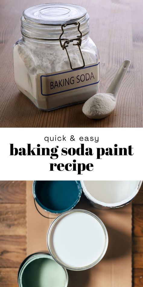 Making Chalk Paint With Baking Soda, Baking Soda And Acrylic Paint Art, How To Make Chalk Paint With Baking Soda, Baking Soda Chalk Paint, Home Made Chalk Paint Recipe How To Make, Chalk Painted Mason Jars, Baking Soda In Paint, Homemade Chalk Paint Recipe, Paint Mixed With Baking Soda