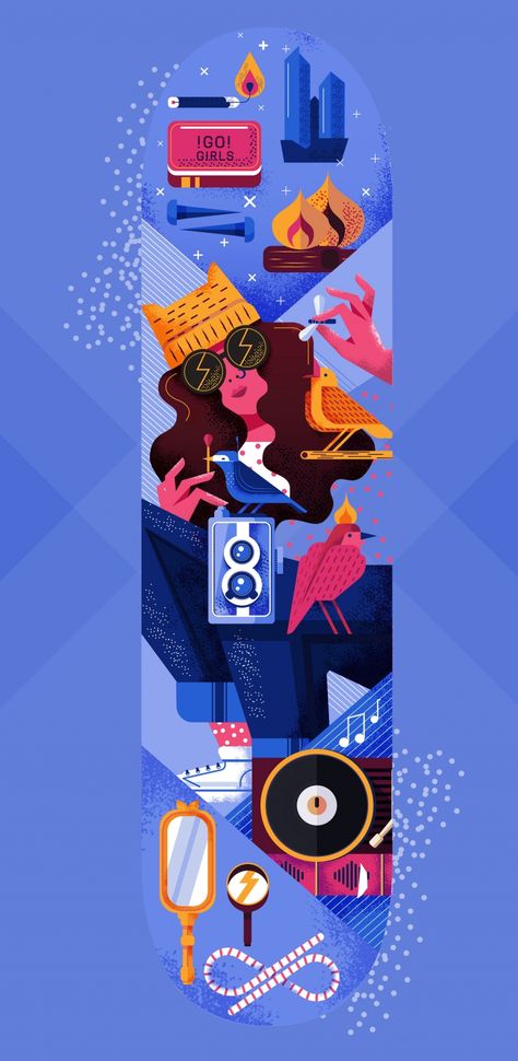 Maite Franchi, Skateboard Art Design, Modern Colonial, Fashionable Dress, Skateboard Design, Illustration Agency, Insta Post, Skateboard Art, Flat Illustration