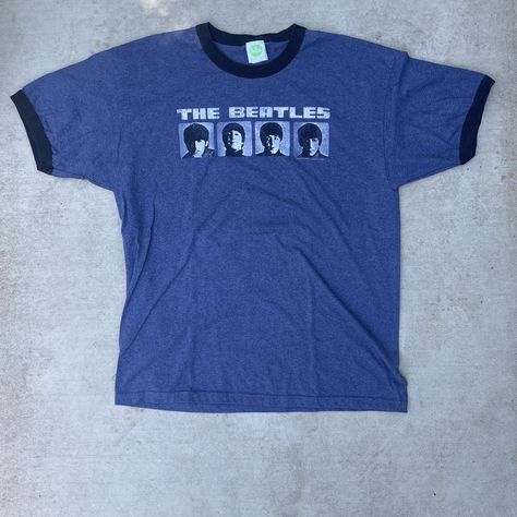 Vintage Beatles y shirt 
00s
Color blue 
Size xL - Depop Beatles Shirt Outfit, The Beatles T Shirt, Beatles T Shirt, Nyc Clothes, Beatles Shirt, Beatles Tshirt, Cool Fits, Swaggy Outfits, Casual Tops For Women