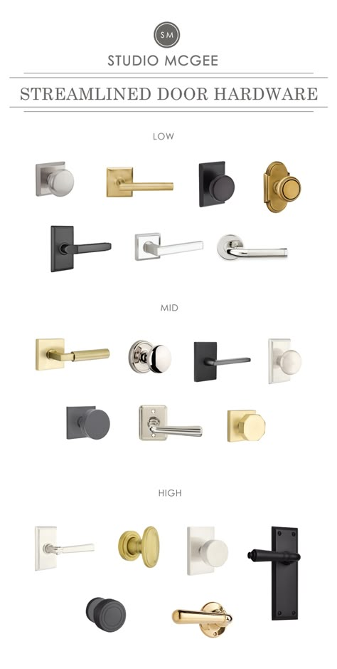 Studio McGee's Favorite Interior Door Hardware | STUDIO MCGEE | Bloglovin’ Studio Mcgee Doors, Interior Door Hardware, Interior Door Knobs, Black Interior Doors, Door Handles Interior, Door Hardware Interior, Doors And Hardware, Kitchen Hardware, Sliding Barn Door Hardware