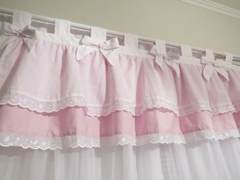 Cute Bedroom Decor, Cute Room Ideas, Kawaii Room, Pink Room, Curtain Designs, Valances, Cute Room Decor, Curtain Decor, Room Ideas Bedroom