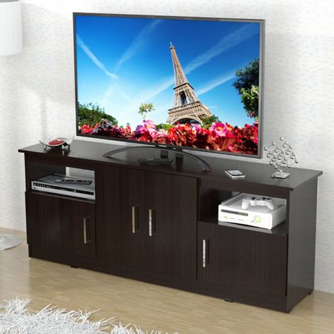 Found it at Wayfair - Gloucester TV Stand Flat Screen Tv Stand, Centre Table Living Room, Dvd Rack, 60 Tv Stand, Television Stand, Tv Stand Wayfair, Meja Tv, Floor Makeover, Tv Stand Designs