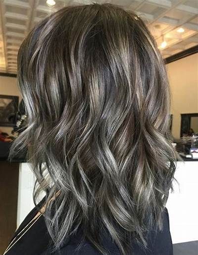 Ashy Brown Highlights On Dark Hair, 2024 Haircolor, Blended Brunette, Sandy Brown Hair Color, Brown Hair Pictures, Highlights Styles, Brown Hair With Silver Highlights, Grey Transition, Ashy Balayage