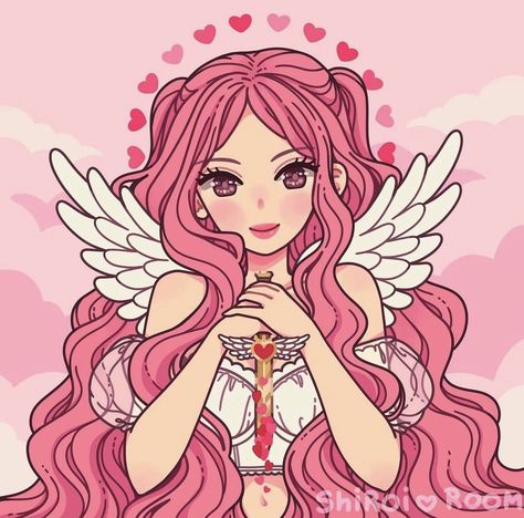 Cupid Drawing, Cute Doodles Drawings, Cute Kawaii Drawings, Manga Cute, Beautiful Drawings, Cute Art Styles, Girls Cartoon Art, Kawaii Drawings, Anime Poses Reference