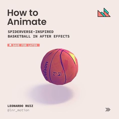 Leonardo Ruiz | Visual Artist on Instagram: "🏀 Learn how to make this basketball in After Effects and make it look like you hand painted every frame!   🏀 The CC Sphere effect allows you to take a flat layer and map it into a spherical object. The thing is, you can animate anything you want inside this layer or comp, and the CC Sphere effect will display it in 3D!  🏀 The downside is that this effect is very limited in terms of rendering, but don’t worry! That’s where compositing comes in! With a combination of masked solids, shapes and effects, you can recreate many different styles of rendering!   🏀 If you want to try for yourself, you can download the animated UV Map for free from my Gumroad: lnrmotion.gumroad.com - Or better yet, you can buy the project for just €5 and look inside ev Ae Tutorial, Free Paper Texture, Adobe After Effects Tutorials, Motion Graphics Tutorial, Effects Animation, Adobe Tutorials, Learning Stations, Blender Tutorial, After Effect Tutorial