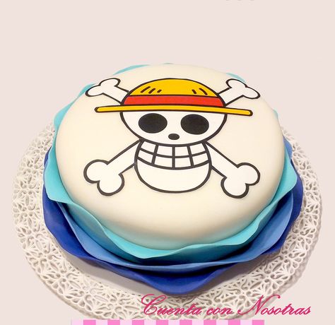 Anime Birthday Cake Ideas One Piece, One Piece Anime Cake Design, Luffy Cake One Piece, Gateau One Piece, One Piece Cake Anime, One Piece Cake Ideas, One Piece Torte, One Piece Theme Cake, One Piece Cake Design