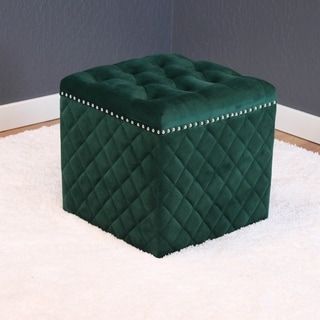 Diamond Tufting, Tufted Storage Ottoman, Velvet Ottoman, Upholstered Storage Bench, Tufted Ottoman, Cube Ottoman, Bachelor Pad, Leather Pouf, Hand Of Cards