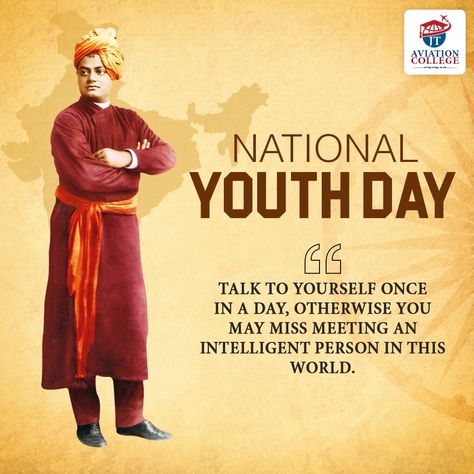 JT Aviation College pays respect to Swami Vivekananda, the great philosopher and social reformer of India on his 156th Birth Anniversary and National Youth Day and remembers his contribution in influencing the minds of the youths to dedicatedly work towards the progress of India as a nation. 🙏🌼🇮🇳 #youthday #nationalyouthday #swamivivekananda #inspiration Social Reformers Of India, National Youth Day, Aviation College, Great Philosophers, Youth Day, Swami Vivekananda, Personality Development, Media Design, Talking To You