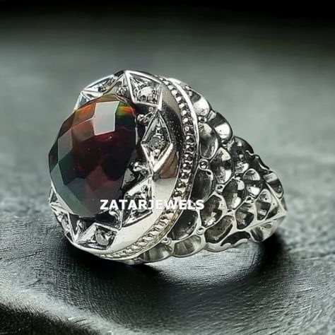 Opal Ring For Men, Opal Mens Ring, Ring For Men Wedding, Mens Black Ring, Hippie Ring, Hippie Rings, Cosmic Consciousness, Personalized Wedding Gift, Fire Opal Ring