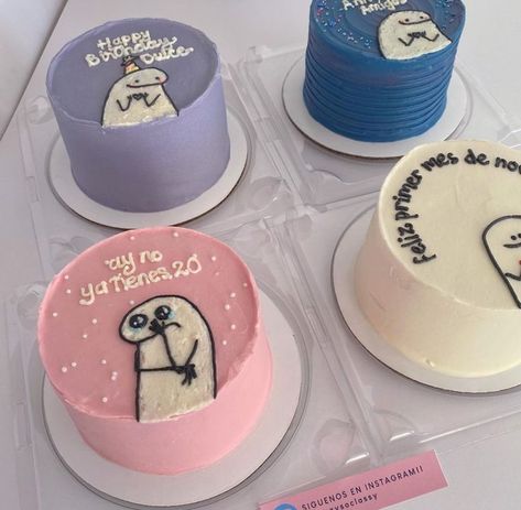 Bts Cake, Anime Cake, Pastel Cakes, Elegant Birthday Cakes, Funny Birthday Cakes, Simple Cake Designs, Mini Cakes Birthday, Simple Birthday Cake, Think Food