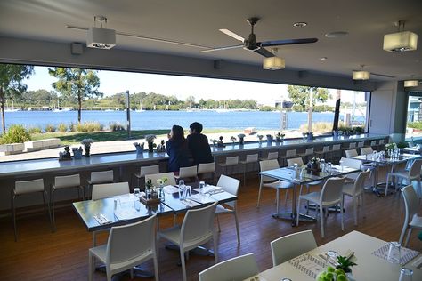 Northshore Riverside Cafe Hamilton Dining Pavilion, Riverside Cafe, Riverside Restaurant, River Restaurant, Kids Cafe, Holiday Activities For Kids, Cool Cafe, Contemporary Dining, Hobart