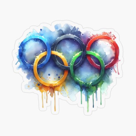 Get my art printed on awesome products. Support me at Redbubble #RBandME: https://www.redbubble.com/i/sticker/symbol-of-the-Olympic-Games-Paralympic-Games-Olympic-circles-by-Tatty-shop/163537373.O9UDB?asc=u Olympic Circles, The Olympic Games, Paralympic Games, Plastic Stickers, Decorate Notebook, Coloring Stickers, Eye Catching Colors, Olympic Games, Sticker Design