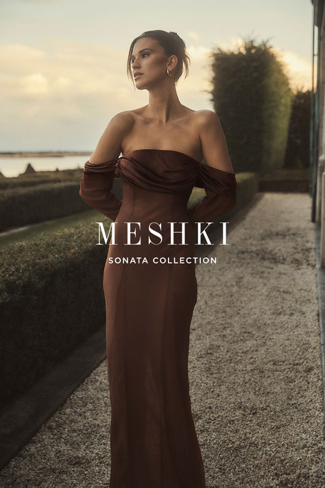 Rtw Dress, Fem Style, Meshki Dresses, Brown Bridesmaid Dresses, Digital Wardrobe, Prom Dress Inspo, Engagement Dress, Pinterest Ads, Engagement Dresses