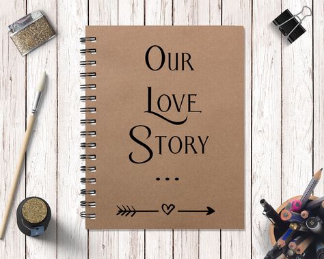 Story Journal Ideas, Love Story Journal, Diary Cover Design, Memory Book Gift, Story Journal, Our Love Story, Bullet Journal Banner, Diary Covers, Diy Journal Books