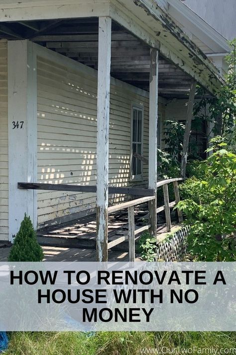 Fix House On A Budget, Update Old House Budget, Remodeling Outside Of House Ideas, House Renovations On A Budget, Steps To Remodeling A House, Old Home Remodel Budget, Old House Diy Updates, Home Repairs On A Budget, Renovating Small House