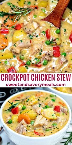 Slow Cooker Chicken Stew, Crockpot Stew, Stew Chicken Recipe, Crockpot Dishes, Chicken Stew, Tender Chicken, Crockpot Recipes Slow Cooker, Slow Cooker Soup, Crock Pot Cooking