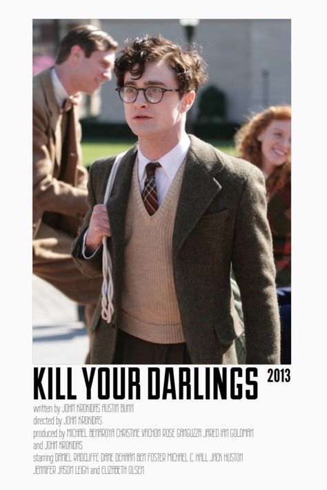 Daniel Radcliffe Kill Your Darlings, Daniel Radcliffe Movies, Dan Dehaan, Bf Outfits, Movie Film Poster, Michael C Hall, Kill Your Darlings, Daniel Radcliffe Harry Potter, Dark Academia Outfits