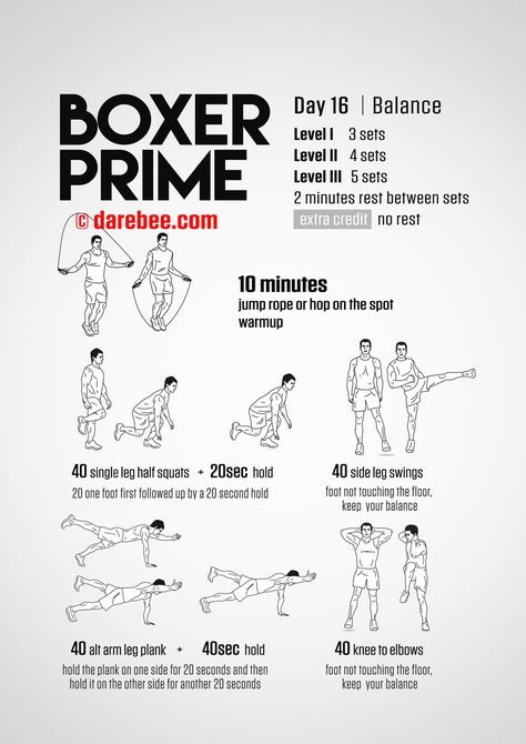 Boxer Prime: 30-Day Fitness Program Boxer Prime, Shadow Boxing Workout, Boxer Workout, Boxing Workout Routine, Boxing Workout Beginner, Home Boxing Workout, Boxer Training, Beginners Fitness, Fighter Workout