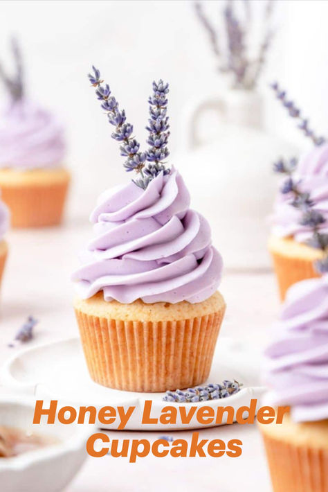 Honey Frosting, Purple Frosting, Lavender Buttercream, Caleb Martin, Cooking Soul Food, Lavender Cupcakes, Vanilla Bean Cupcakes, Lavender Cookies, Purple Food Coloring