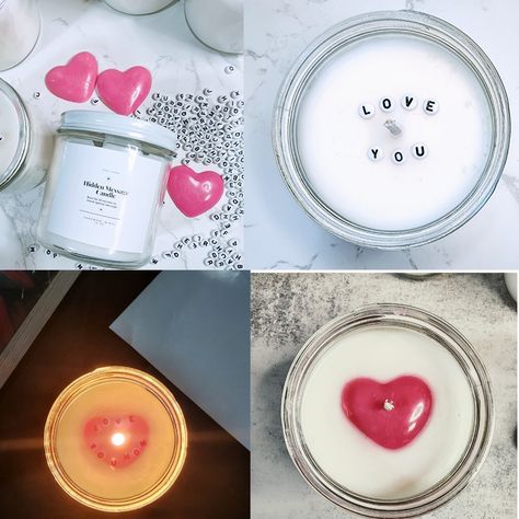 Secret Message Candle, Hidden Message Candle, Message Candle, Candle Romantic, Coconut Milk Bath, Candle Burn, Soya Mumu, Miss You Gifts, Candle Gifts