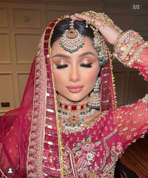 Shaadi Makeup, South Asian Wedding Makeup, Desi Bridal Makeup, Bride Wedding Makeup, Mehndi Makeup, Pakistani Makeup, Beautiful Bridal Makeup, Wedding Makeup Bride, Asian Bridal Makeup