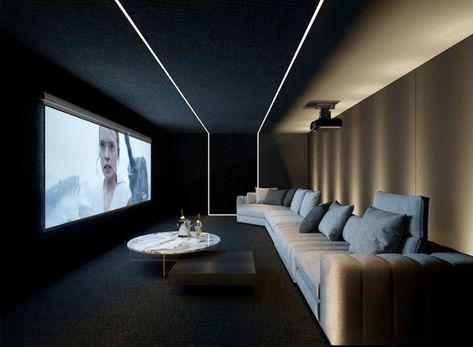 Home Theater Basement, Home Theater Room Design, Theater Room Design, Karaoke Room, Media Room Design, Home Cinema Room, Classy Bedroom, Japandi Interior, Home Theater Rooms