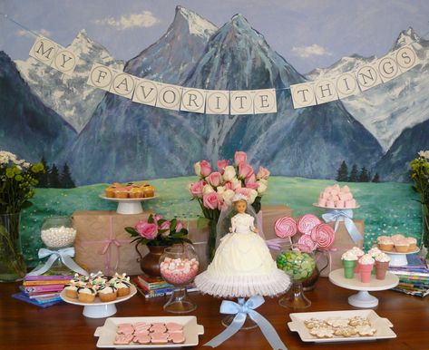 Sound Of Music Bridal Shower Theme, Sound Of Music Themed Food, The Sound Of Music Party, Sound Of Music Decorations, Sound Of Music Wedding Theme, Sound Of Music Party Theme, Sound Of Music Birthday Party, Music Desserts, Sound Of Music Party