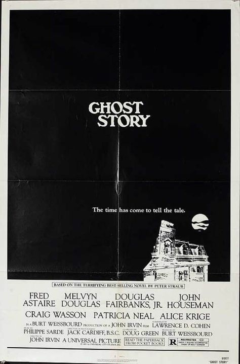 Ghost Story Original American One Sheet Movie Poster | David Pollack Vintage Posters Melvyn Douglas, Douglas Fairbanks Jr, Patricia Neal, Douglas Fairbanks, This Is Us Movie, Ghost Story, Pocket Books, Fred Astaire, Movie Director