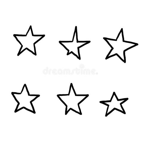 Star Hand Drawn, Star Hand Drawing, Hand Drawn Star Tattoo, Cartoon Star Tattoo, Star Tattoo Template, Funky Star Tattoo, Wonky Star Tattoo, Star Cartoon Drawing, Stars Drawing Doodles