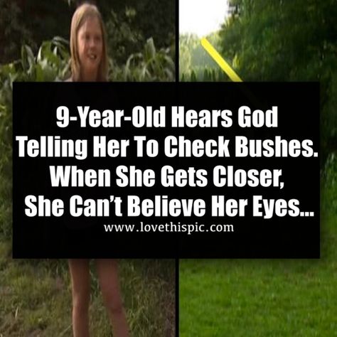 9-Year-Old Hears God Telling Her To Check Bushes. When She Gets Closer, She Can’t Believe Her Eyes… god story video videos viral viral videos viral right now viral stories trending viral posts God Stories, Hearing Things, Miracle Stories, Story Video, God's Grace, Gods Grace, Her Eyes, Viral Post, Tell Her