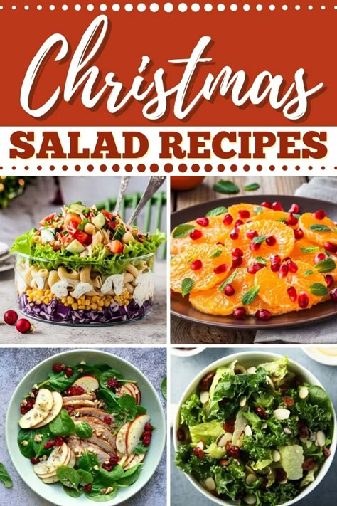 Salad Recipes Holidays, Christmas Fruit Salad, Cranberry Spinach Salad, Xmas Appetizers, Salads For Lunch, Xmas Party Ideas, Pizza Healthy, Christmas Salad Recipes, Christmas Salad