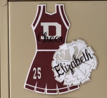 Cheer Locker Magnets, Cheer Locker Room Ideas, Cheerleader Locker Decorations, Cheer Locker Decorations Cheerleading, Cheer Locker Signs Cheerleading, Cheerleading Banners For Football, Cheer Door Signs, Cheerleader Locker Decorations Ideas, Cheer Dorm Door Decorations