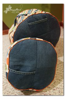 Floor Cushions How-to Playroom Floor, Sailor Bags, Jean Ideas, Shopping Bag Pattern, Playroom Flooring, Yoga Ideas, Felted Basket, Canvas Duffel Bag, Denim Pillow