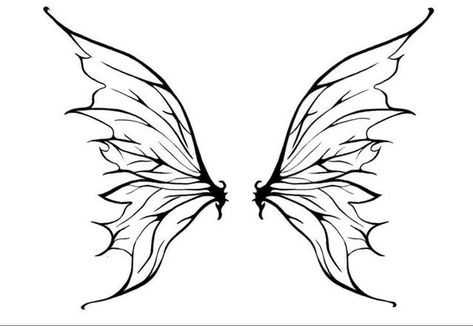 Tattoos Fairy, Fairy Wings Tattoo, Fairy Wings Drawing, Fairy Wing Tattoos, Tattoos On Back, Butterfly Wing Tattoo, Wing Tattoos On Back, Borboleta Tattoo, Wing Tattoos