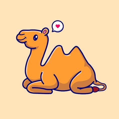 Cute camel sitting cartoon vector icon i... | Free Vector #Freepik #freevector #animal-mascot #mascot-design #funny-cartoon #mascot Camel Drawing For Kids, Camel Drawing Easy, Lunchbox Doodles, Drawing Easy Cute, Camel Drawing, Camel Illustration, Camels Illustration, Ramadan Theme, Camel Art