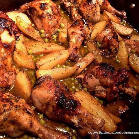 Chicken Vesuvio Recipe, Chicken Vesuvio, American Recipes, Italian Chicken, Jambalaya, Classic Dishes, American Food, Italian Dishes, American Classic