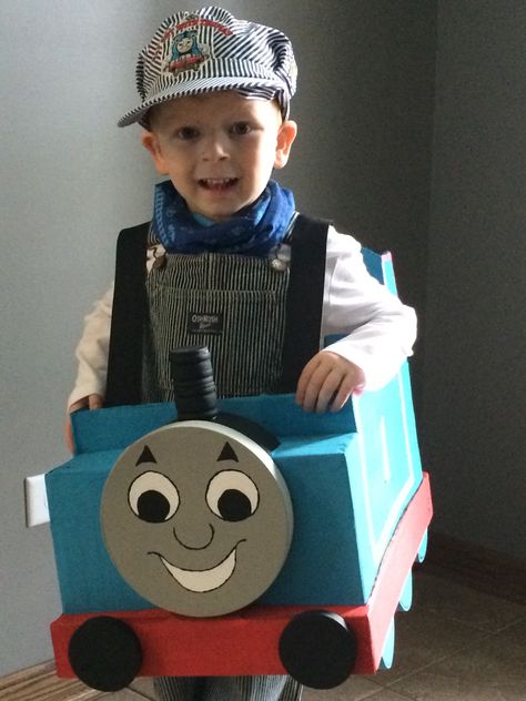 Thomas the Train Halloween costume Thomas Costume, Thomas The Train Costume, Thomas The Train Engine, Train Costume, Thomas Birthday Parties, Thomas The Train Birthday Party, Thomas The Train Party, Thomas Birthday, Train Theme