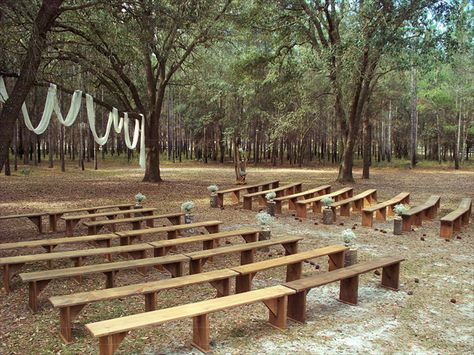 Ceremony Ideas Diy Wedding Benches Ceremony Seating, Diy Wedding Benches, Wedding Ceremony Benches, Ceremony Benches, Homemade Bench, Wedding Bench, Log Bench, Wedding Rental, Backyard Seating