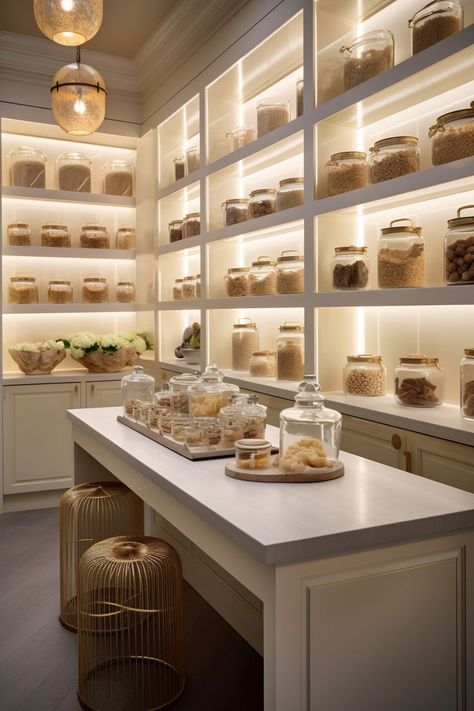 Walk In Pantry Design, Luxury Organization, Cool Pantry, Small Walk In Pantry, Pantry Design Ideas, Dream Pantry, Modern Pantry, Bathroom Remodel On A Budget, Pantry Room