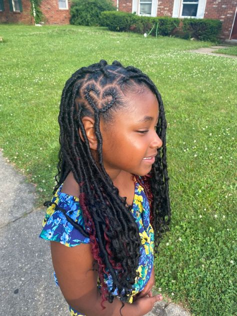 #heartbraids #locs #fauxlocs #softlocs #littlegirlhairstyles #blackgirlshairstyles #kidshairstylesforschools Kids Faux Locs, Locs Hairstyles For Kids, Faux Locs Styles, Imvu Outfits, Kids Braids, Lil Girl Hairstyles, Kid Braid Styles, Imvu Outfits Ideas Cute, Faux Locs Hairstyles