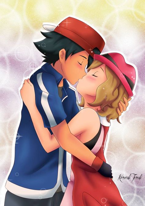 Satoshi and Serena Kiss /Pokemon XYZ by KanashiTenshi Ash And Serena, Satoshi Pokemon, Pokemon Xyz, Gary Oak, Limo Ride, Satoshi Tajiri, Pokemon Ash And Serena, Ash Pokemon, Pokemon Ships