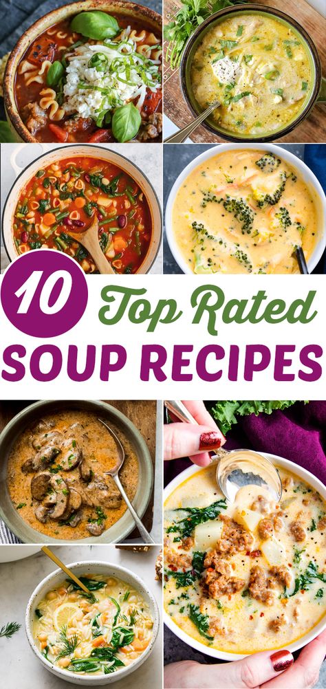 Best Rated Recipes On Pinterest, Top Rated Soup Recipes, Gourmet Soup, The Best Soup, Simple Family Meals, Best Soup, Chia Seed Recipes, Instant Pot Soup Recipes, Best Soup Recipes