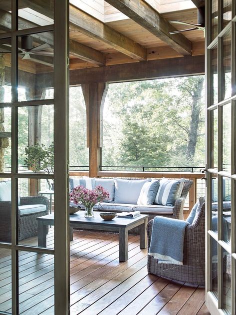 Blackberry Farms, Ipe Wood, Suzanne Kasler, Lee Industries, Oversized Furniture, Hickory Chair, Circa Lighting, Family Getaways, Exposed Wood