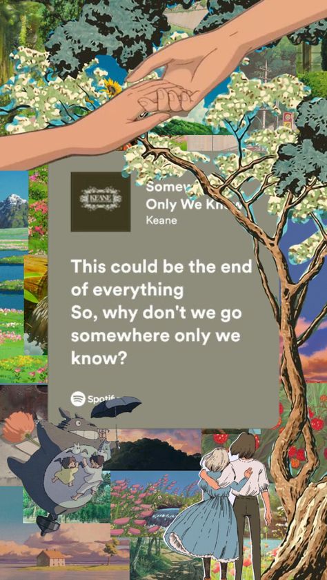 somewhere only we know Somewhere Only We Know Wallpaper, Somewhere Only We Know Aesthetic, Somewhere Only We Know, Studio Ghibli, Lake, Songs, Quotes, Music, Anime